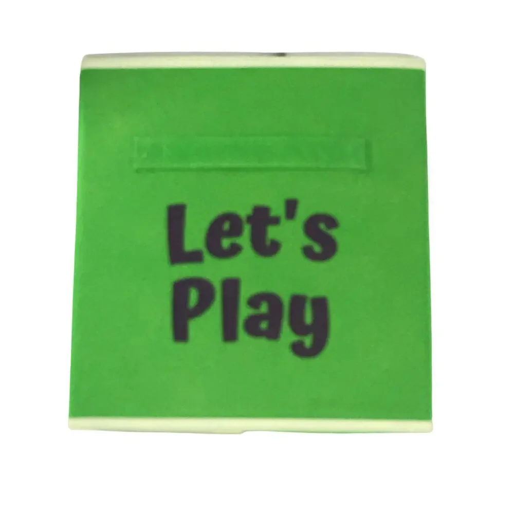 Let’s Play Green Fabric Storage Cube 11 Inch Toy Bin Kids Room Nursery New